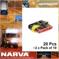 Narva 5 Way Female Amp Super Seal Connector Housing 57515 2 x Pack of 10
