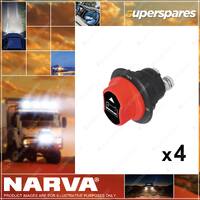 4 x Narva Red Replacement Plastic Keyed Knob To Suit Switch 61036 61037