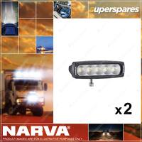 2 x Narva 9-36V LED Work Lamp 15W Current Draw 0.6A at 12V 0.3A at 24V 72358