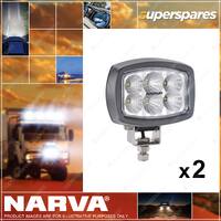 2 x Narva Brand 9-64V L.E.D Work Lamp Flood Beam - 3000 Lumens 72451
