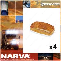 4 pcs of Narva Side Direction Indicator Lamps Amber Signal Light 86320