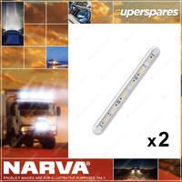 2 x Narva 12 Volt High Powered L.E.D Strip Lamp - 183mm x 19mm 87552