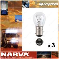 Narva Stop Tail and Indicator Globe 12V 21 5W 17916BL 3 x Blister Pack of 1