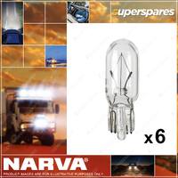 Narva Globe Wedge 12V 1.7W T6.5mm Pk2 7mm x 20mm 47287BL 3 x Blister Pack of 2