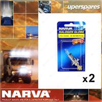 Narva 12V H1 55W Plus 30 Halogen Headlight Globes 2 x Blister Pack of 1