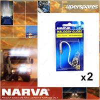 Narva 12V H3 55W PK22S Halogen Headlight Globes v 2 x Blister Pack of 1