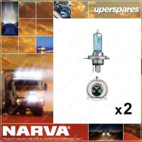 Narva 12V H4 60/55W Halogen Headlight Globes Audi 2 x Blister Pack of 1