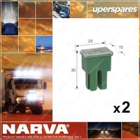 Narva 80 Amp Black Female Plug In Fusible Link 53080BL 2 x Blister Pack of 1