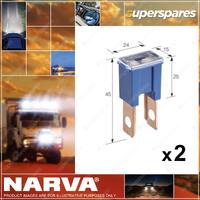 Narva 120 Amp Grey Male Plug In Fusible Link 53192BL 2 x Blister Pack of 1