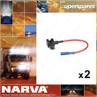 Narva Add A Circuit Twin Micro Blade Fuse Holder 54411BL 2 x Blister Pack of 1