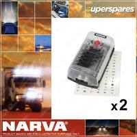 2x Narva 12-Way STD ATS Blade Fuse Or Plug-In Type Circuit Breaker Block 54450BL