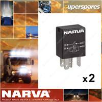 Narva 24V Micro Normal Open Relay 4 Pin 10 Amp 68066BL 2 x Blister Pack of 1