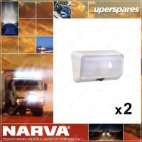 2 x Narva 12 Volt L.E.D Porch Light with Off/On Rocker Switch 86830LED