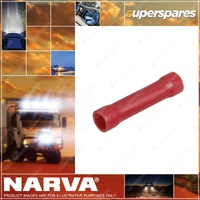Narva Red Cable Joiners Flared Vinyl Electric Terminals 2.5-3mm - 100 pack