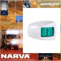 Narva 9-33V 1 Nautical Mile LED Starboard Lamp - White With Green Lens