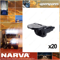 Narva Brand 6 Pin Small Round Plastic Trailer Socket - Pack of 20