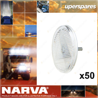 Narva 65mm Clear Retro Reflector with Fixing Bolt - Bulk Pack of 50