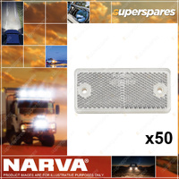 Narva 90 X 40mm Clear Retro Reflector with Dual Fixing Holes - Bulk Pack of 50