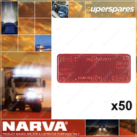 Narva 70 X 28mm Red Retro Reflector with Self Adhesive - Bulk Pack of 50