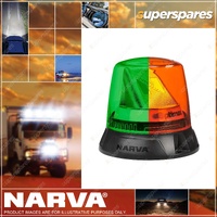 Narva 10-33V Optimax LED Rotating Beacon Dual Colour (AMBER/RED) Flange Mount