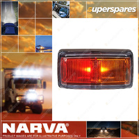 Narva LED Side Marker Lamp Red/Amber W/ Black Deflector Base & 0.5M Cable Mdl 80