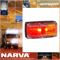 Narva 9-33V LED Side Marker/Indicator Red/Amber/Amber Deflector Base 0.5M Cable