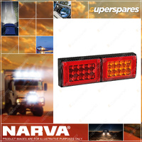 Narva LED Rear Direction Indicator Stop/Tail Reflector W/ 0.5M Cable Black Caps