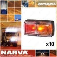 Narva 9-33V LED Side Marker - Red / Amber Black Base 0.5M Cable Pack Of 10