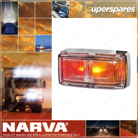 Narva 9-33V LED Side Marker Lamp - Red / Amber With Chrome Base And 0.5M Cable
