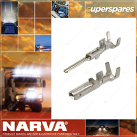 Narva 1.5 X 0.8mm Male & Female Pin Amp Terminal Connector 2 Packs of 50