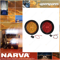 Narva 9-33V LED Rear Direction Indicator Lamp Kit Amber & Red With Vinyl Grommet
