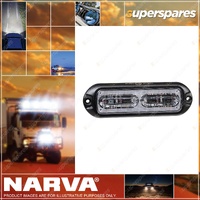 Narva 12-24V High-Powered LED Warning Light Red/White with 10 Flash Patterns