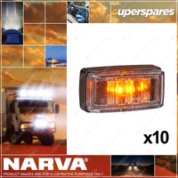 10 Narva LED Fr End Outline Marker External Cabin Marker Amber w/Clear Lens 0.5m