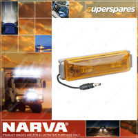 Narva 12 Volt Model 19 LED External Cabin Lamp Amber - With Grey Mounting Base
