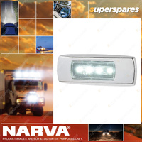 Narva 9-33V Surface Mount LED Front End Outline Marker White With Chrome Cover