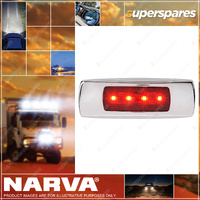 Narva 9-33V Surface Mount LED Rear End Outline Marker Red With Chrome Cover