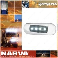Narva 9-33 Volt LED Courtesy Lamp With White Bezel - Fully Sealed and Waterproof
