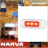 Narva 9-33 Volt LED Courtesy Lamp Red / White - White Bezel IP68 & IP69K