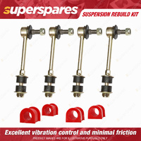 Front & Rear Sway Bar Link + Sway Mount Bushes Rebuild kit for HONDA HORIZON KH
