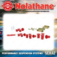 Nolathane Rear Spring Greasable Shackle and Bush Kit for Mitsubishi Triton MQ MR
