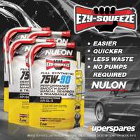 4 x 1L Nulon EZY-SQUEEZE Full SYN 75W90 Performance Gearbox Transaxle Oil