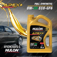 Nulon Full SYN APEX+ 0W-20 ECO-GF6 Engine Oil 5L APX0W20GF6-5 Ref SYN0W20-5