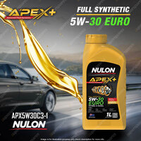 Nulon Full Synthetic APEX+ 5W-30 EURO Engine Oil 1L APX5W30C3-1 Ref EURO5W30-1