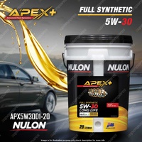 Nulon Full SYN APEX+ 5W-30 Long Life Engine Oil 20L APX5W30D1-20 Ref SYN5W30-20