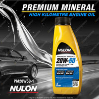 Nulon Premium Mineral 20W-50 High Kilometre Engine Oil 1L PM20W50-1 1 Litre