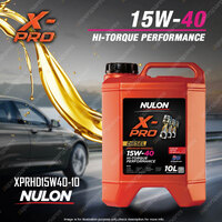 Nulon X-PRO 15W-40 Hi-Torque Performance Eng. Oil XPRHD15W40-10 Ref SSD15W40-10
