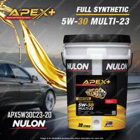 Nulon APEX+ 5W-30 Multi-23 Diesel Engine Oil 20L APX5W30C23-20 Ref SYND5W30-20