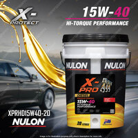 Nulon X-PRO 15W-40 Hi-Torque Performance Eng. Oil XPRHD15W40-20 Ref SSD15W40-20