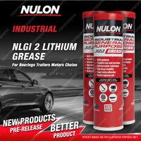 3 Nulon Industrial General Purpose NLGI 2 Lithium Bearings Trailers Grease 450g