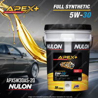 Nulon Full SYN APEX+ 5W-30 Fuel Efficient Eng. Oil APX5W30A5-20 Ref SYNFE5W30-20